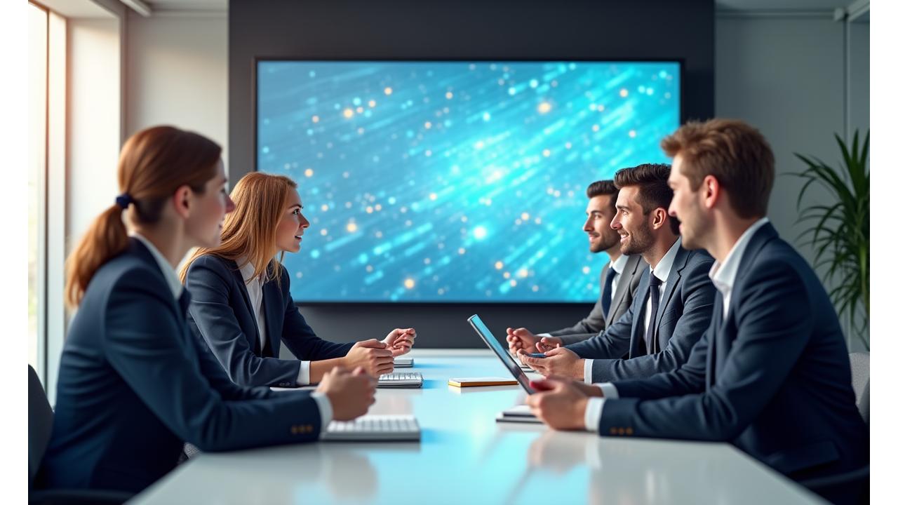Team von Wivara Führung das strategische Diskussionen führt