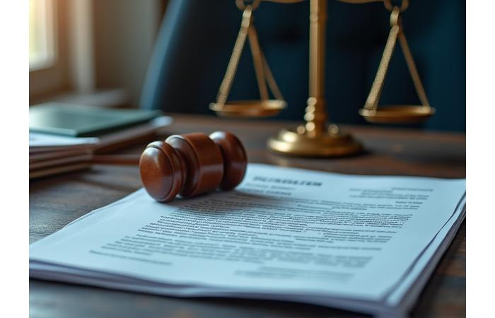 Rechtliche Dokumente und eine Waage, die finanzielle und rechtliche Optimierung im Kontext der Unternehmensnachfolge symbolisieren, mit einem Fokus auf Präzision und Compliance.